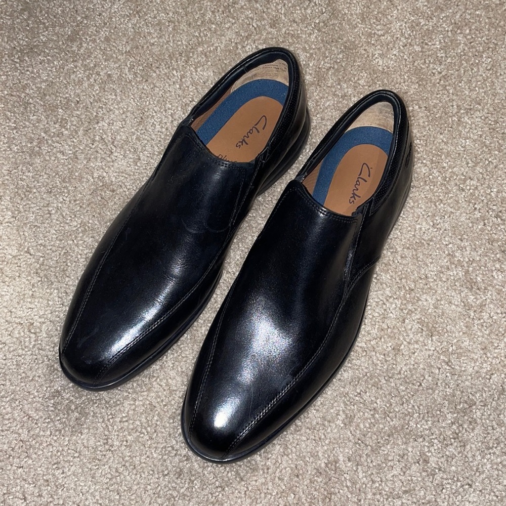 Clarks Plus General Slip Shoes - Black - 11 M